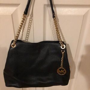 Michael Kors large black peppled shoulder bag
